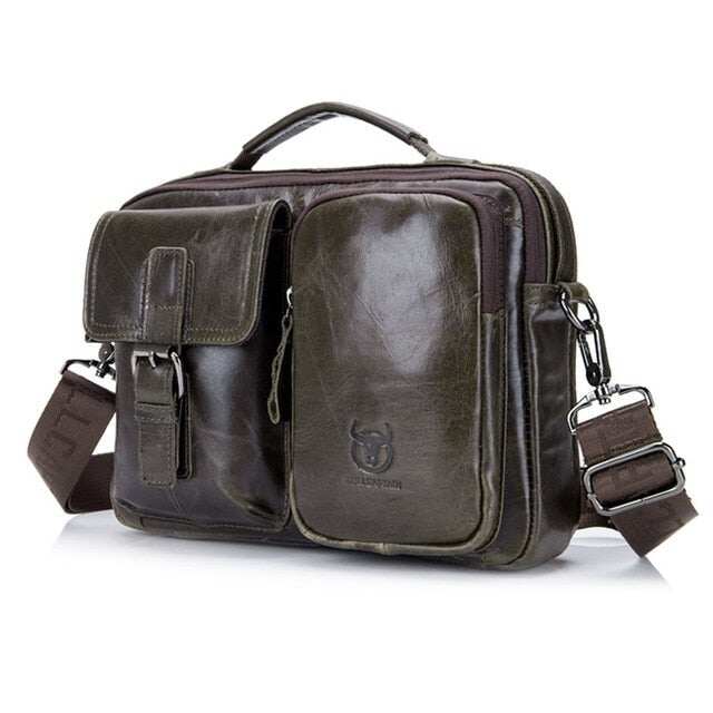 Męska teczka Torba na laptopa z prawdziwej skóry Torba Crossbody