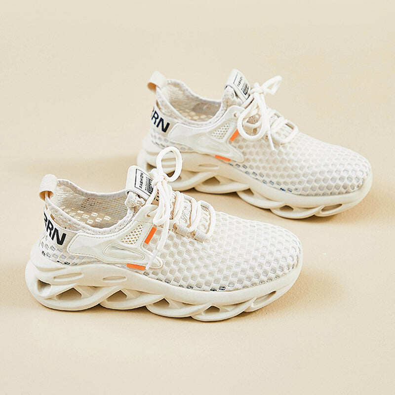Tênis de corrida feminino respirável e antiderrapante com sola macia