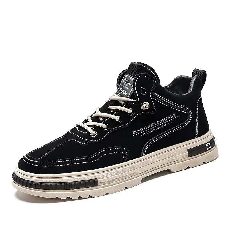 2024 novos sapatos de couro casuais masculinos de outono com sola macia