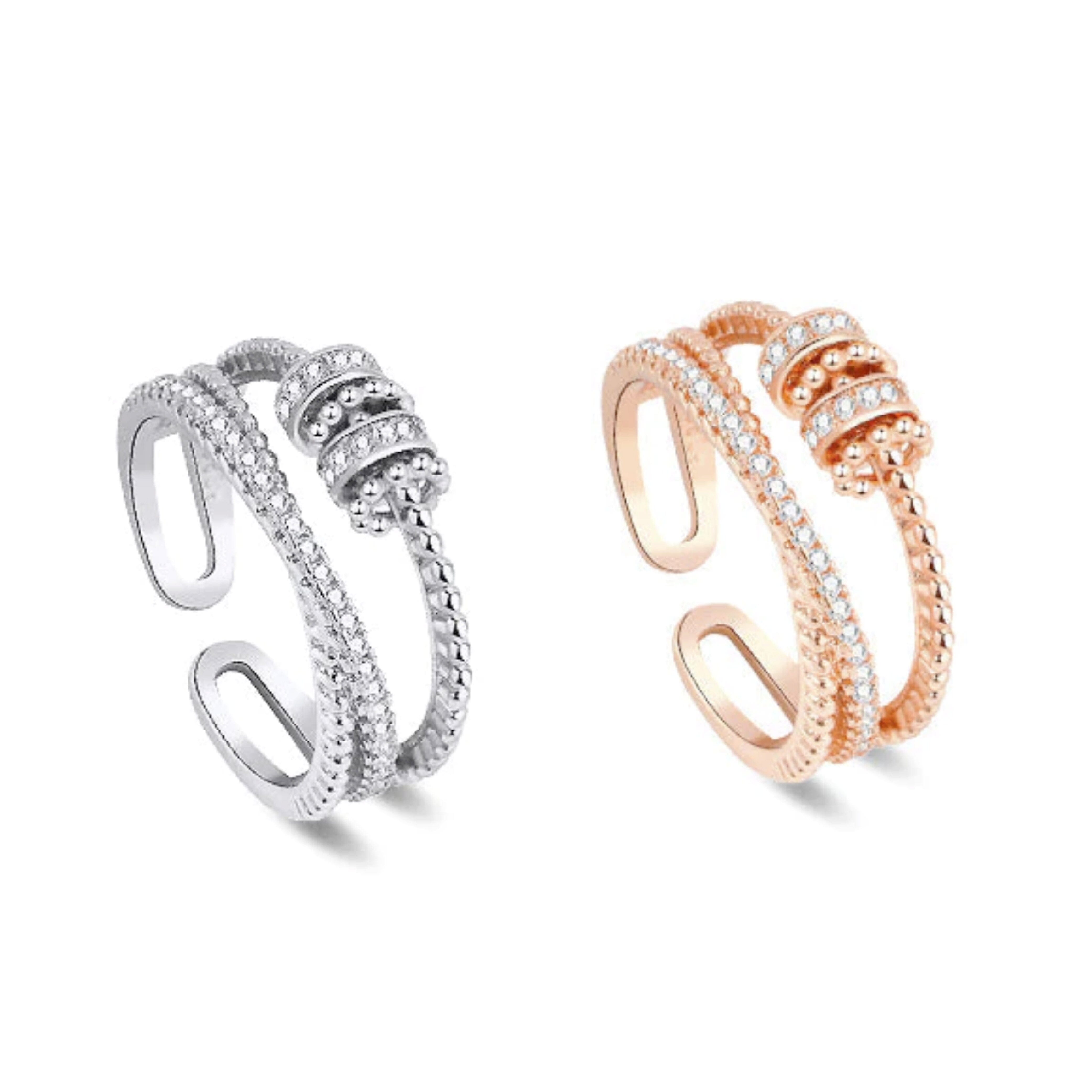 TANSIO Treanic anel triplo de fiação