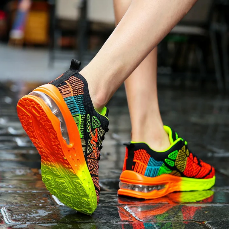 🔥Promoção da semana passada com 53% de desconto 🔥Tênis ortopédico multicolorido com almofada de ar para homens e mulheres