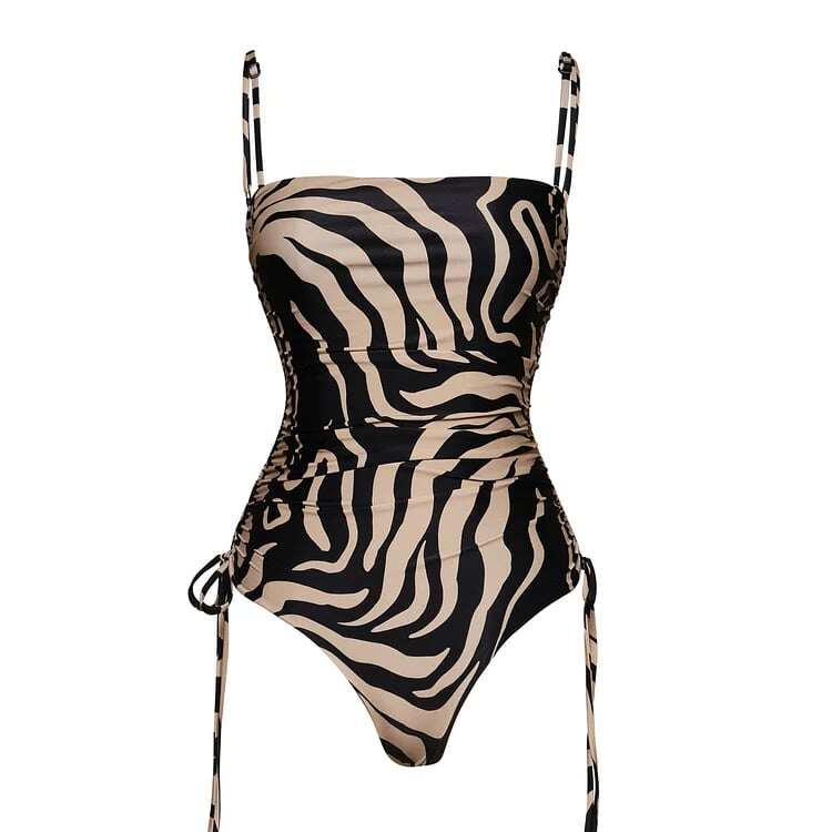 👙 Printed One Piece and Sarong Swimsuit Set