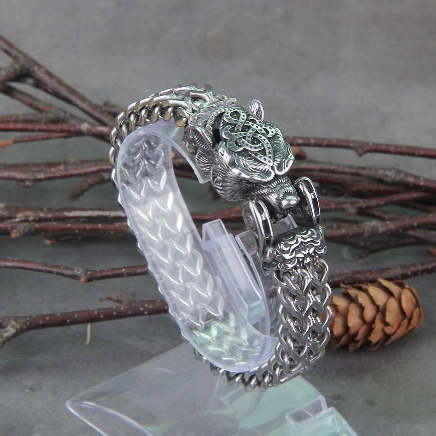 Гривна с тежка верига Veles Bear Bite - неръждаема стомана