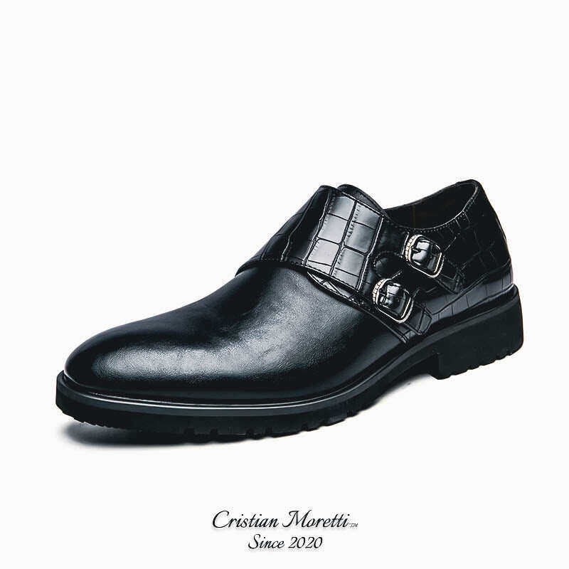 Sapatos Fabrizio MorettiTM Premium com fivela dupla