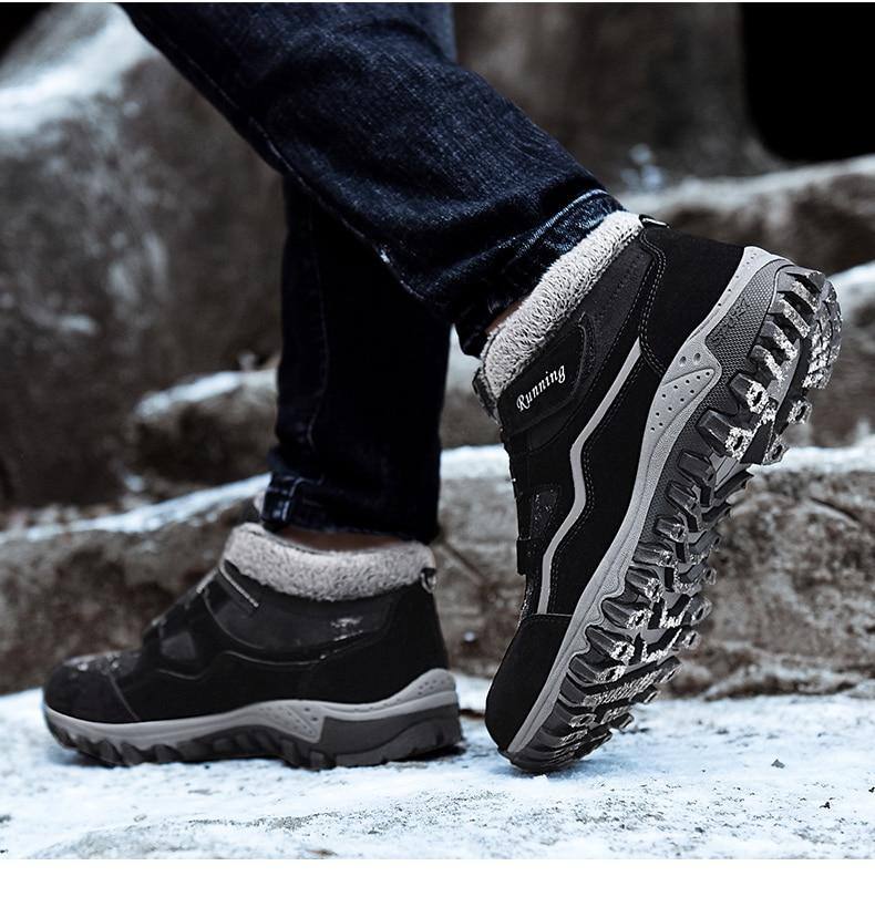 Glacial Comfort - Botas de corrida impermeáveis ​​unissex com velcro