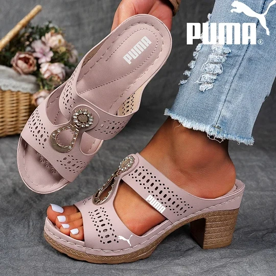 PUMA nowe letnie sandały damskie na grubym obcasie