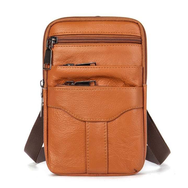 Męska torba na pasek z prawdziwej skóry Fanny Belt Bag Viconchic