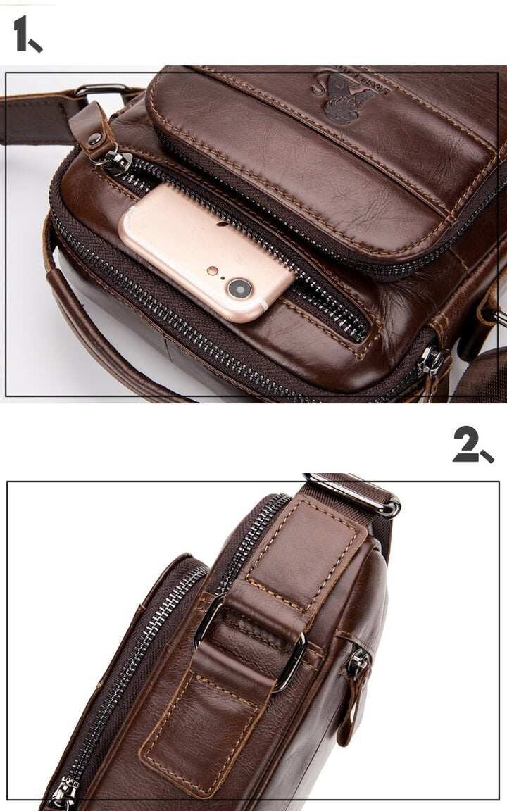 Skórzane męskie torby na ramię Crossbody Messenger Bag