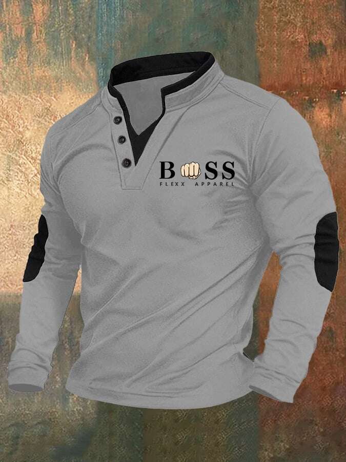 Top masculino estampado com letras retro