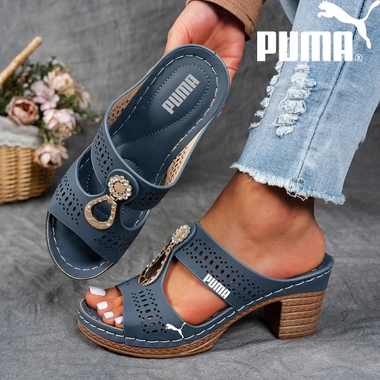 PUMA nowe letnie sandały damskie na grubym obcasie