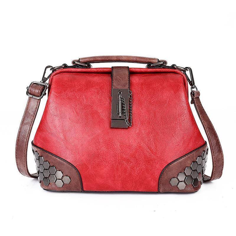 🔥Oferta especial🔥Bolsa de ombro vintage feminina de couro