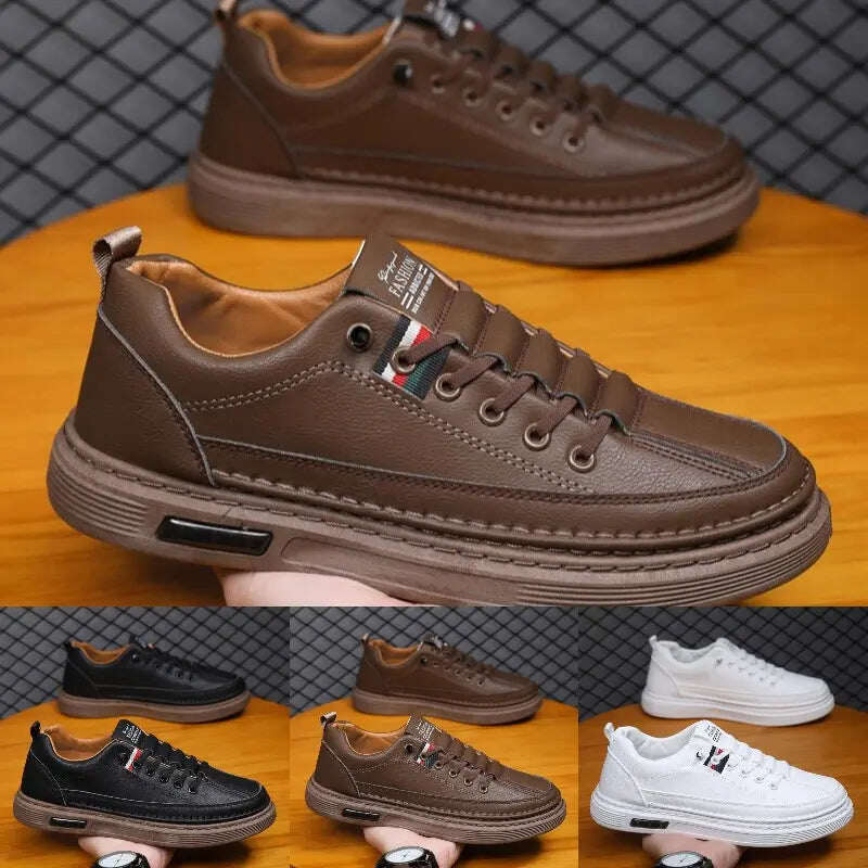 【39-44】 2025 Wysokiej jakości męskie buty skórzane