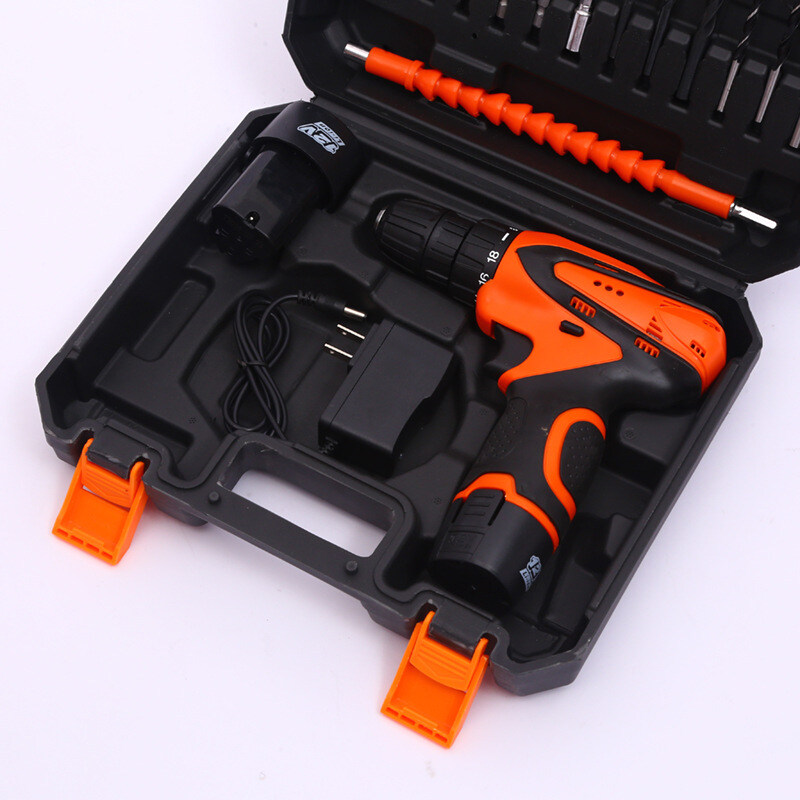 实用家用五金工具工具箱 多功能手提便携锂电钻 装修修理工具箱