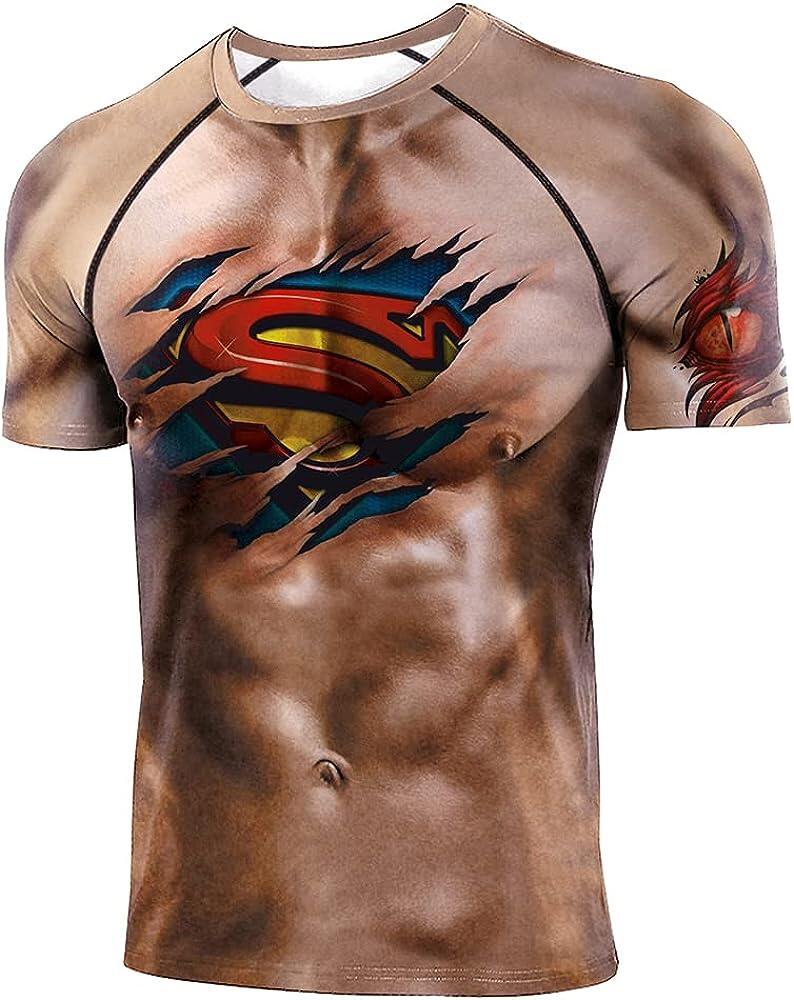 Men's 3D Print Skull T-Shirt 3D Creative Print Short Sleeve T-Shirt Casual Round Neck Novelty Street Fashion Tees Shirt