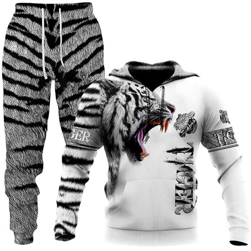 Conjunto de roupas masculinas com impressão digital 3D
