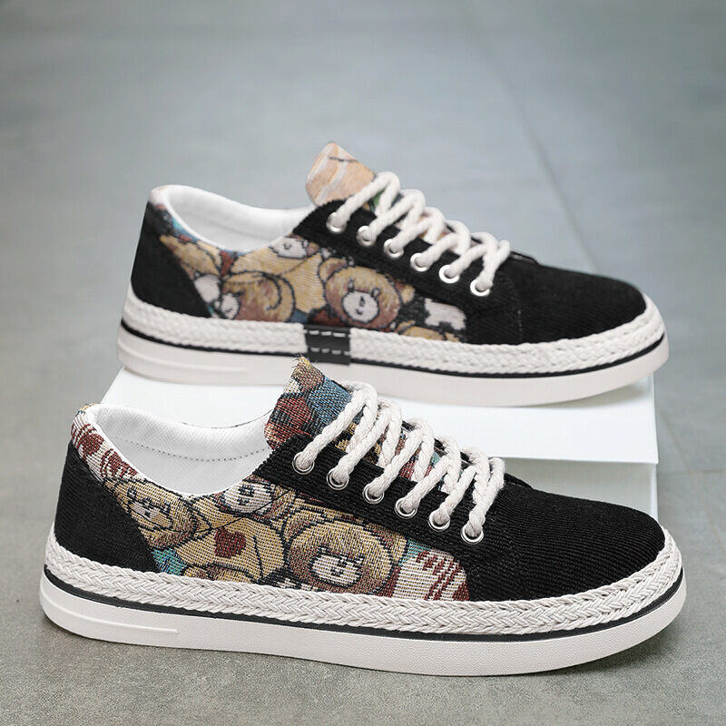 2024 nova luz luxo estilo quente sapatos masculinos de lona feitos à mão, casual, casual, versátil, respirável, na moda