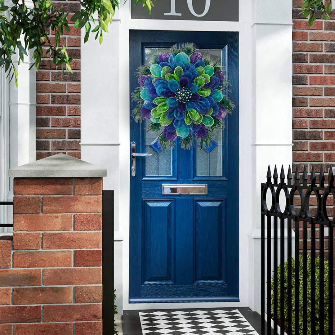 💖 Časově omezená nabídka💖 SLEVA 45 % – věnec s pavím vzorem