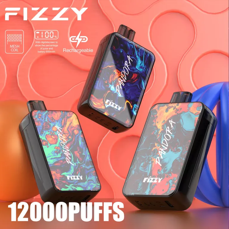 Fizzy Pandora 12000 Puffs LCD Screen Rechargeable Disposable Vapes Wholesale