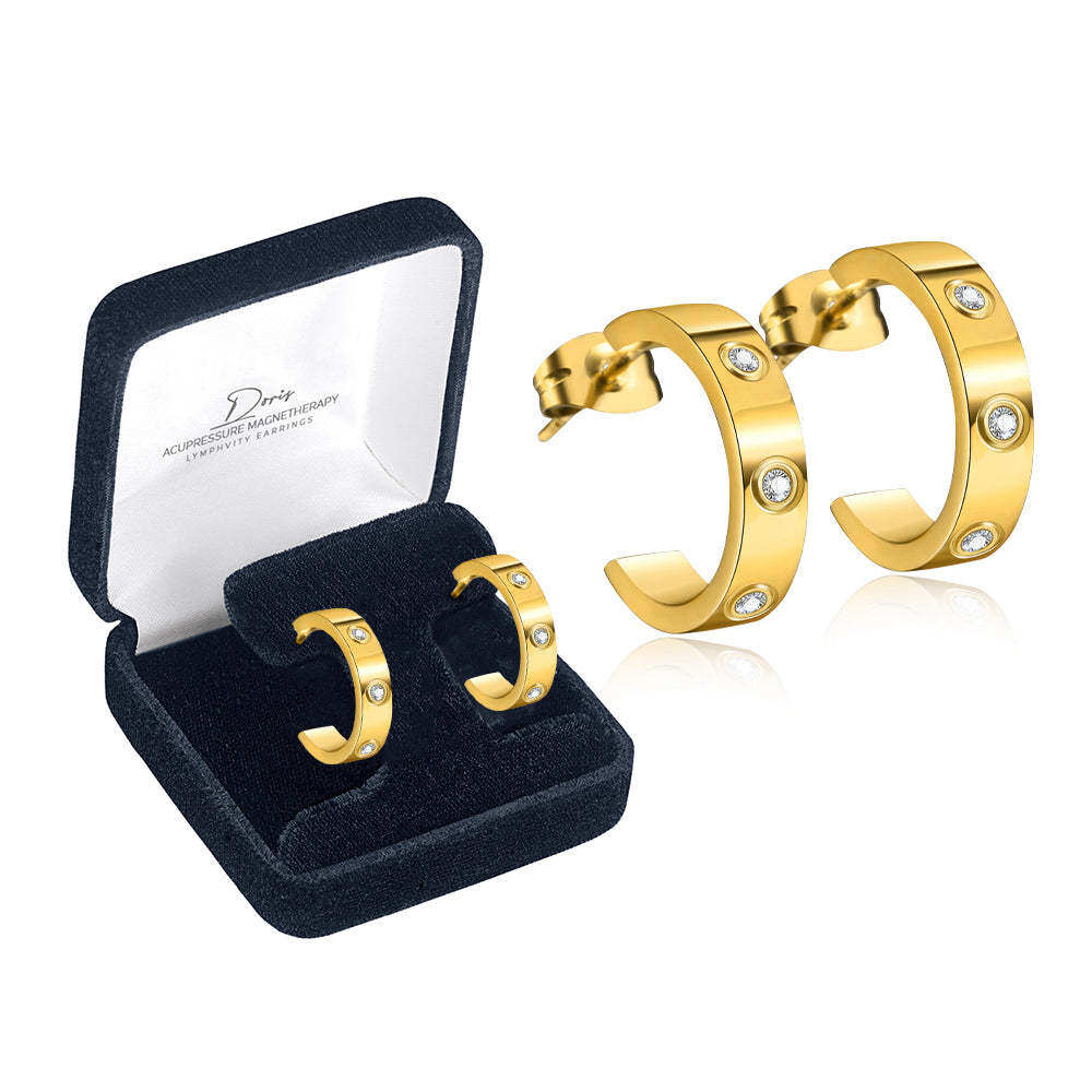 BRINCOS LINFÁTICOS DE TERAPIA MAGNÉTICA DE ACUPRESSÃO WIRKLICHICH™