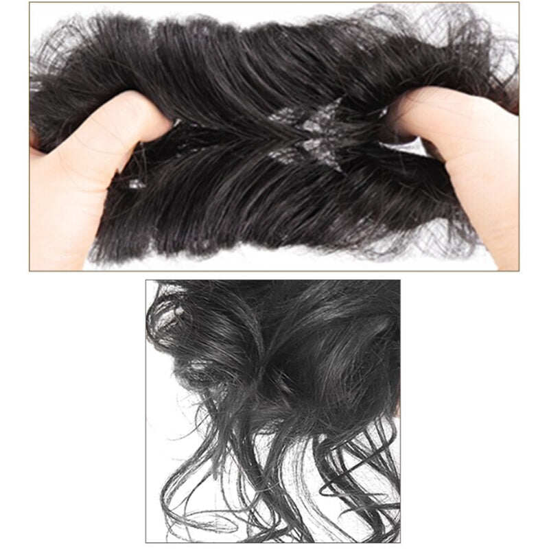 Extensões de scrunchie em pãozinho de caracóis desordenados