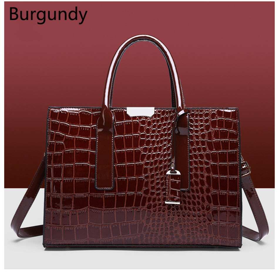 2024 Novas bolsas da moda com padrão de crocodilo