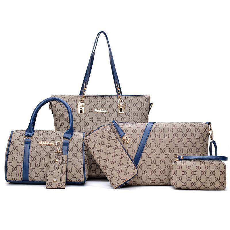 Moda feminina bolsa 2024 simples bolsa mensageiro de seis peças