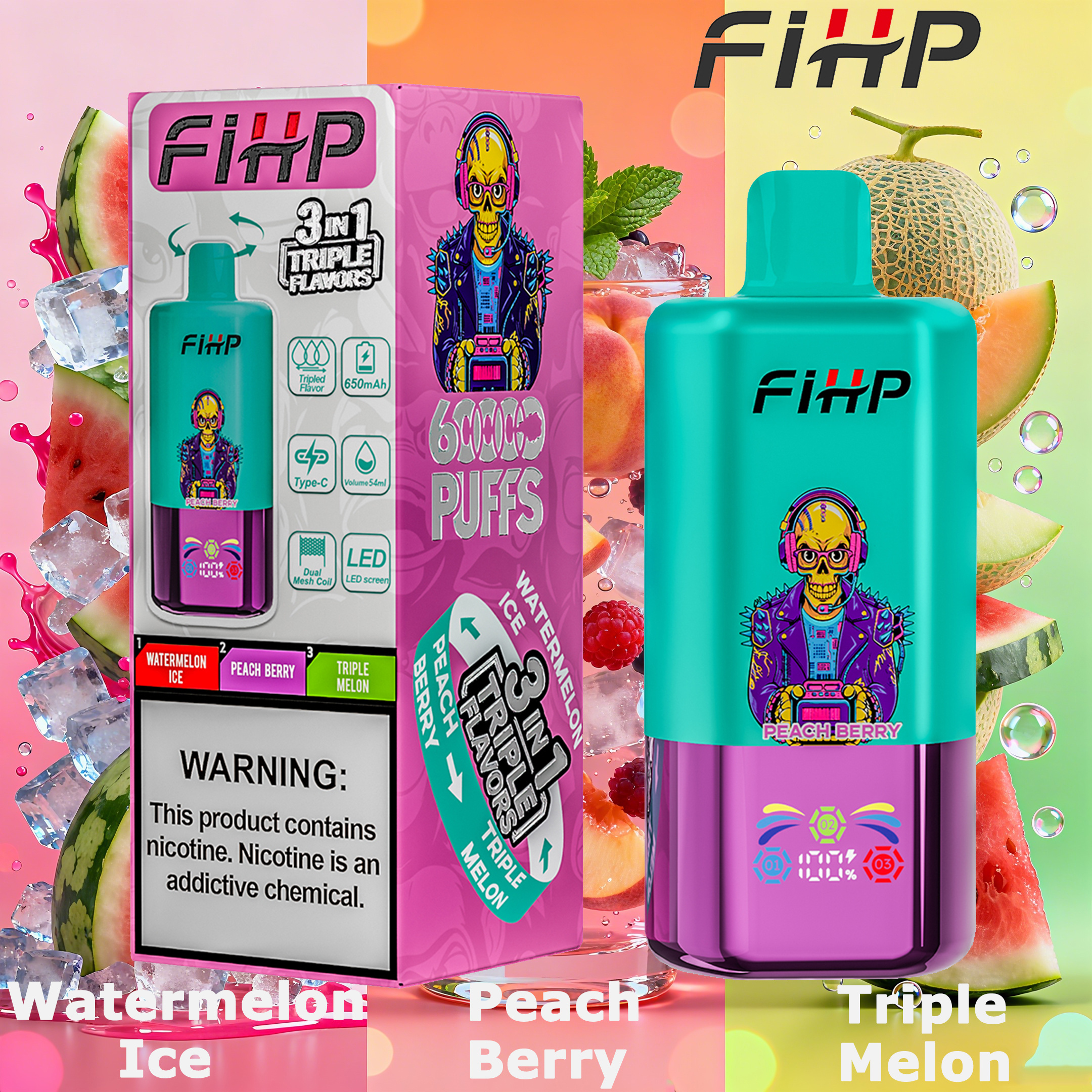 FIHP 60.000 pufuri Vaping