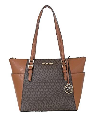 Michael Kors Charlotte Bolsa grande com zíper superior