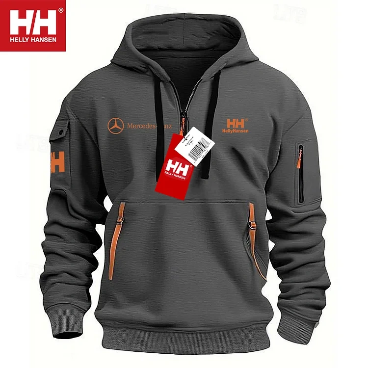 💕Helly Hansen® | Mercedes-Benz novo moletom com zíper solto de outono e inverno, desconto, quantidade limitada