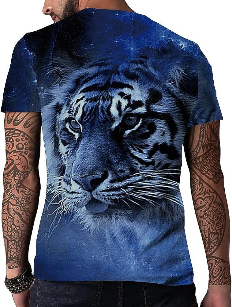 Men's 3D Print Skull T-Shirt 3D Creative Print Short Sleeve T-Shirt Casual Round Neck Novelty Street Fashion Tees Shirt