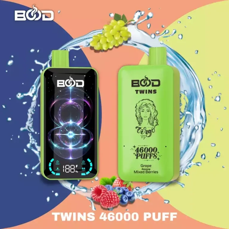 BOOD TWINS 46000 Puffs disposable vapes Blueberry Sour Raspberry & Cherry_2