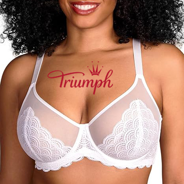 TRIUMPH® – 3 PEÇAS 💖 50% DE DESCONTO ✨ Sutiã grande de renda macia feminino