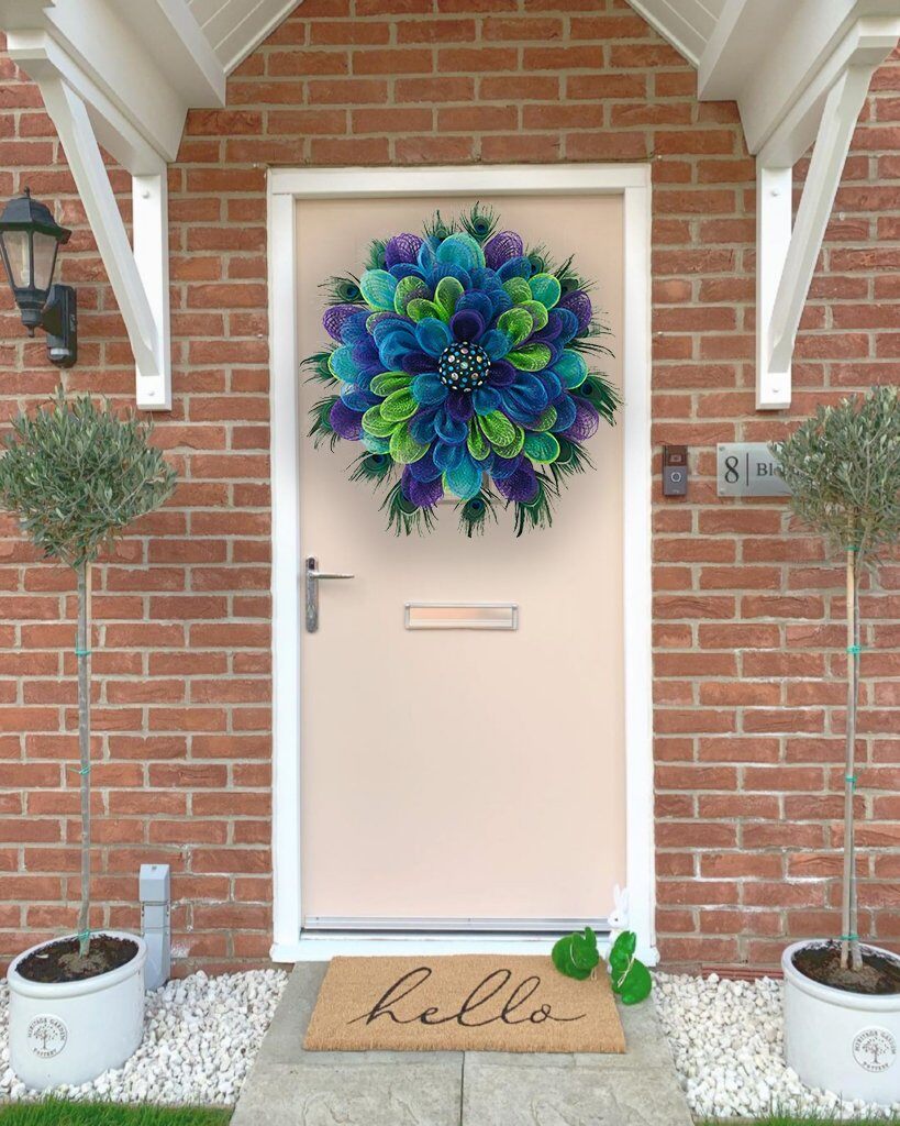 💖 Časově omezená nabídka💖 SLEVA 45 % – věnec s pavím vzorem