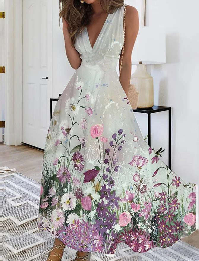 Vestido elegante feminino sem mangas