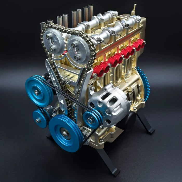 Kit de ensamblaje mecánico de motor de coche V8 de metal para aprender a armar (3 años de garantía)