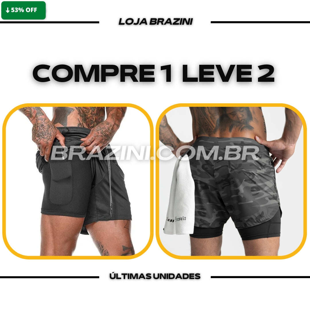 Short DryFit® de Compressão - Compre 1 leve 1 de graça