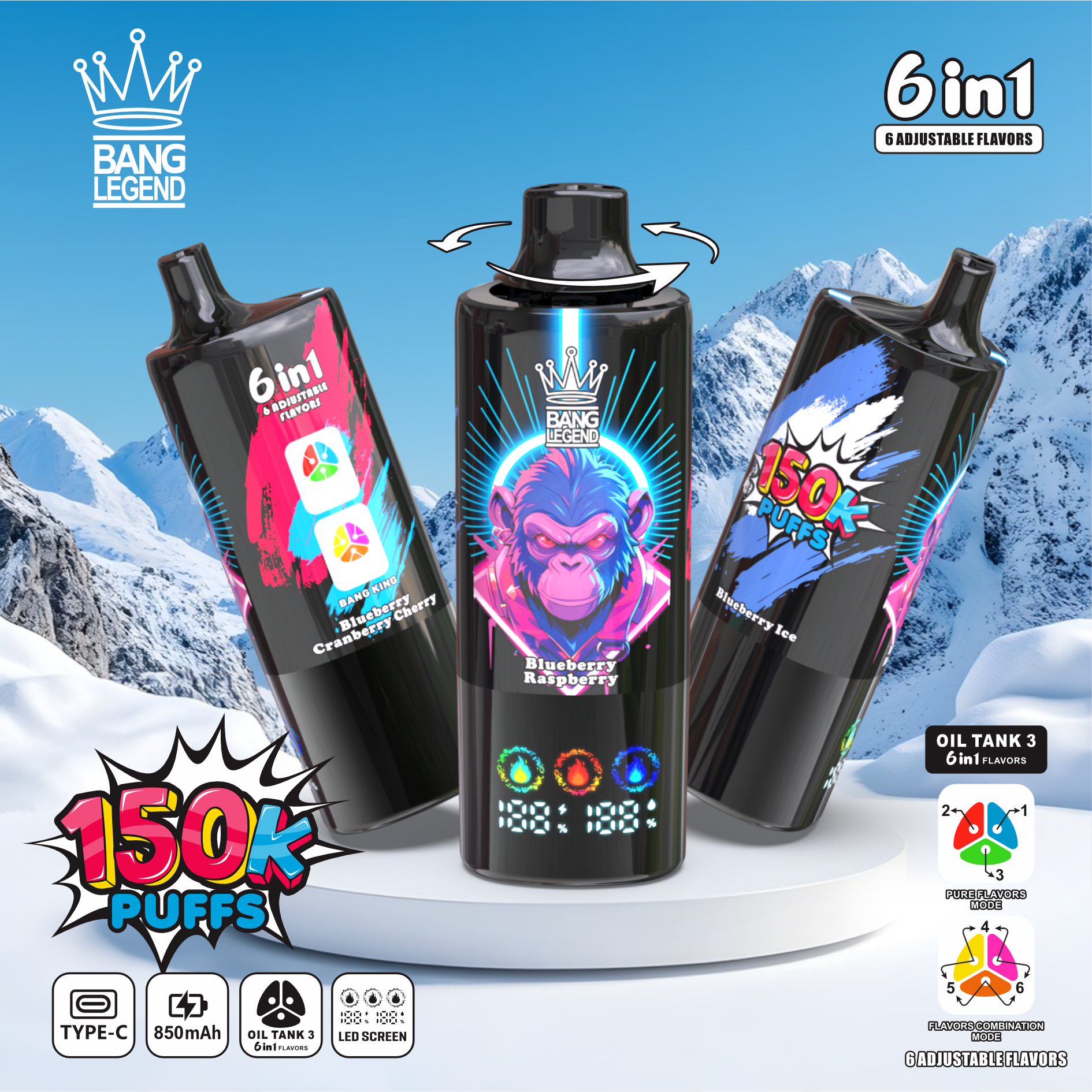 Bang Legend 150000 150K Puffs Vape