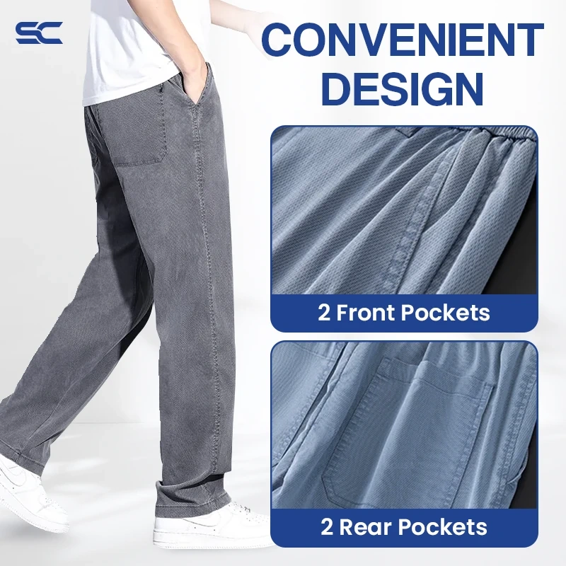 SleekComfy - Calça jeans reta com ajuste regular e conforto para o dia todo