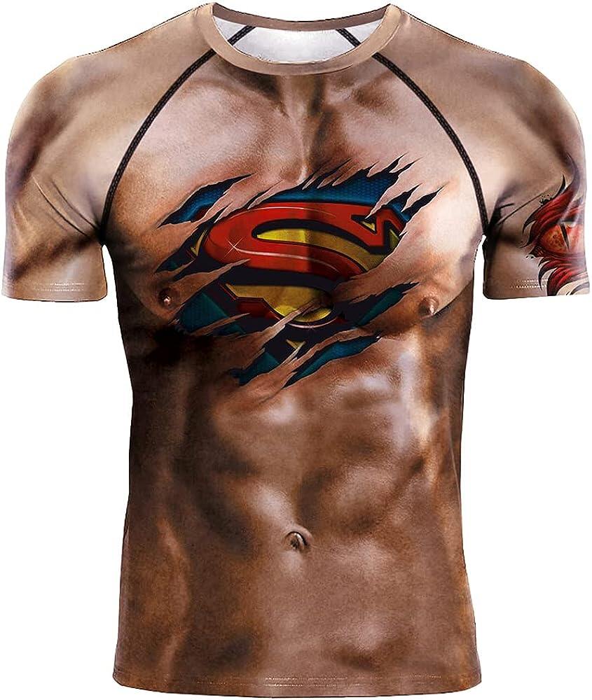 Men's 3D Print Skull T-Shirt 3D Creative Print Short Sleeve T-Shirt Casual Round Neck Novelty Street Fashion Tees Shirt