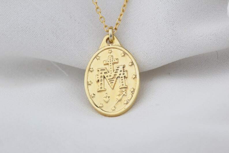 Virgin Mary and Jesus Necklace