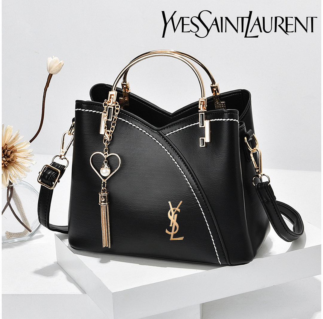 YSL® Modna torba na ramię o dużej pojemności w kontrastowym kolorze