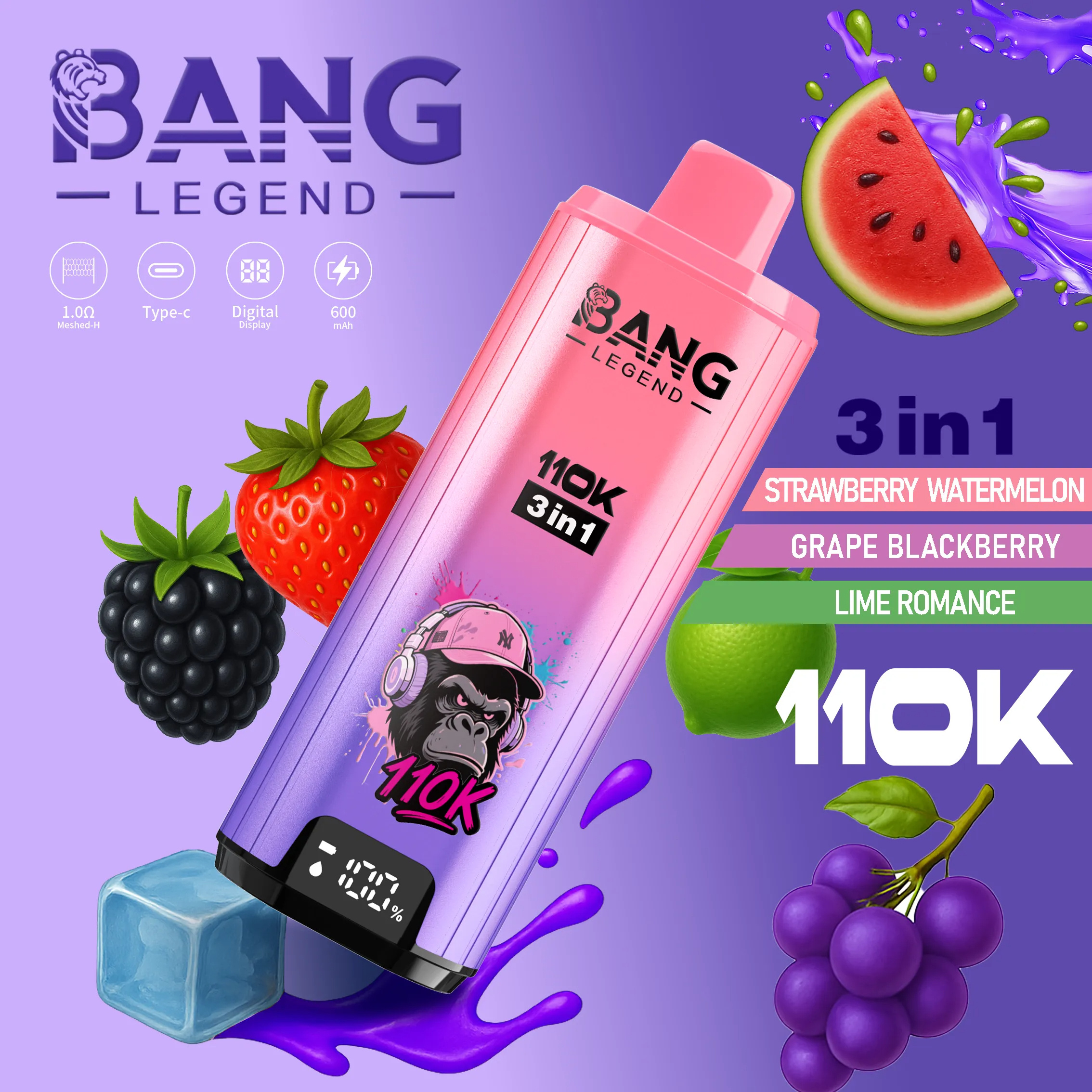Bang Legend 110K Puffs Eldobható Vape – 12 íz | 3 az 1-ben íz-