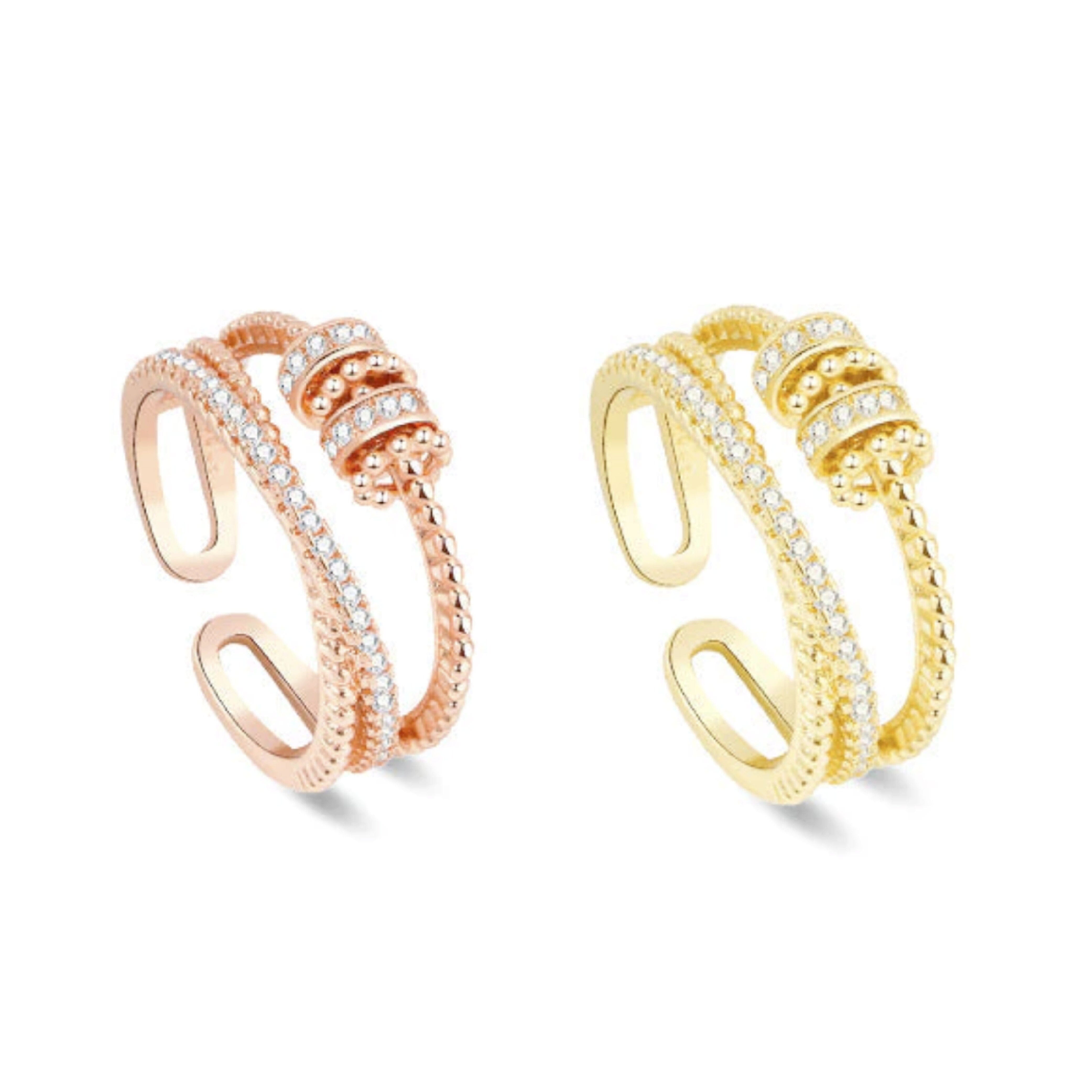 TANSIO Treanic anel triplo de fiação