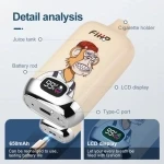 650mah type-c led display disposable vape