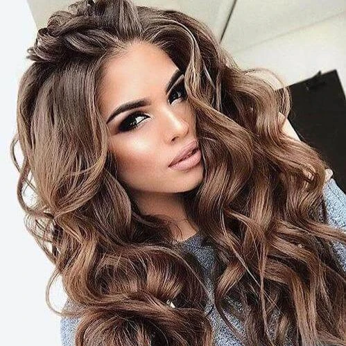 Hot Dark Brown Wig Wavy Lace Front Wig