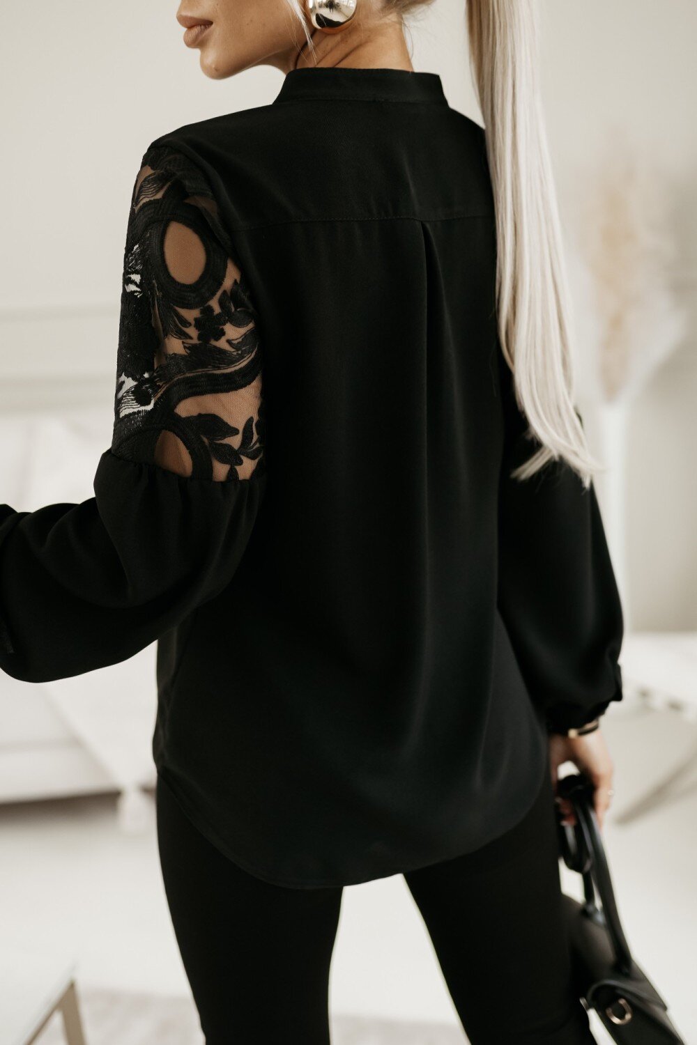 camisa de retalhos de renda