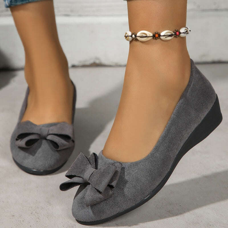 Mocassim plataforma com laço