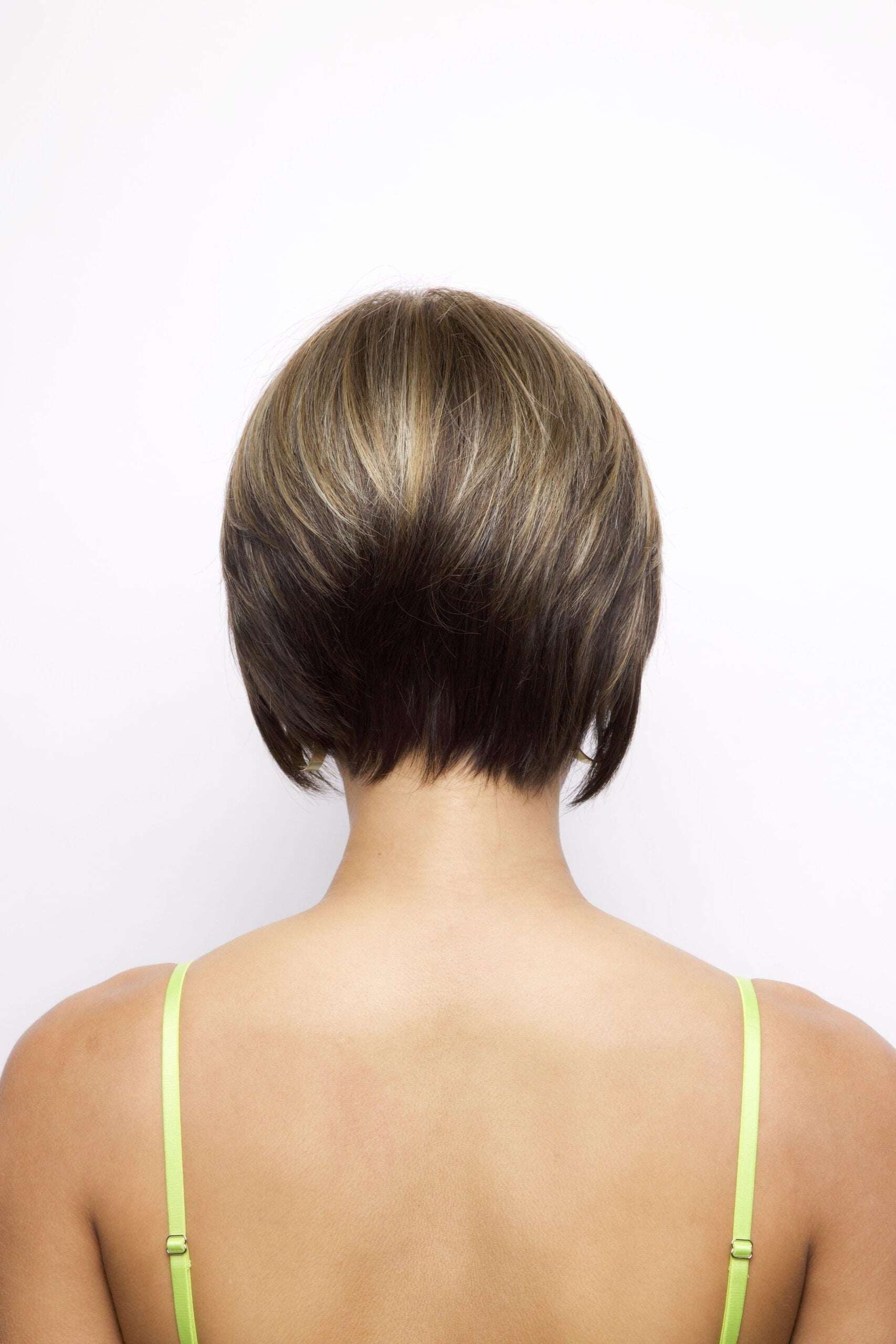 Sleek layered chin-length bob
