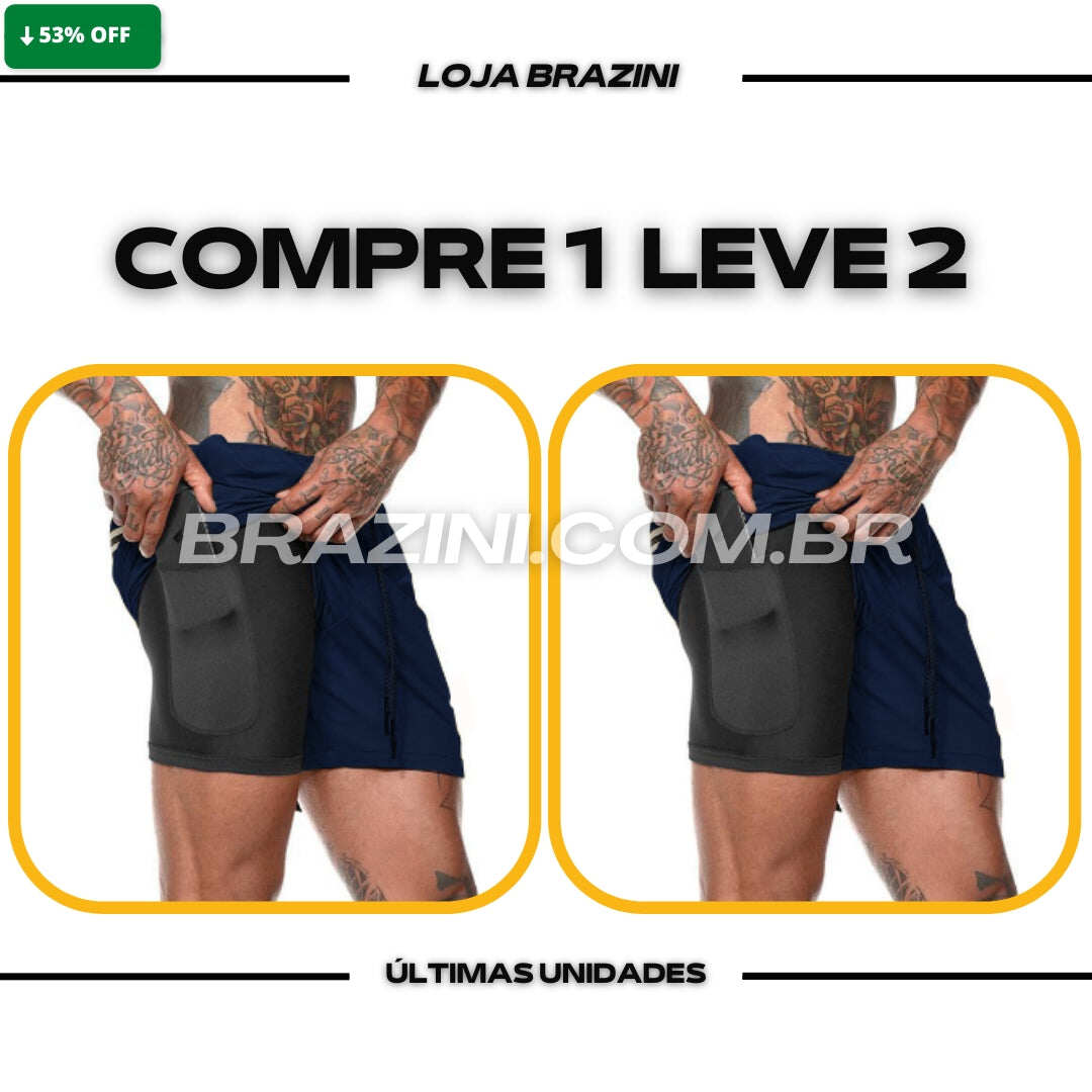 Short DryFit® de Compressão - Compre 1 leve 1 de graça
