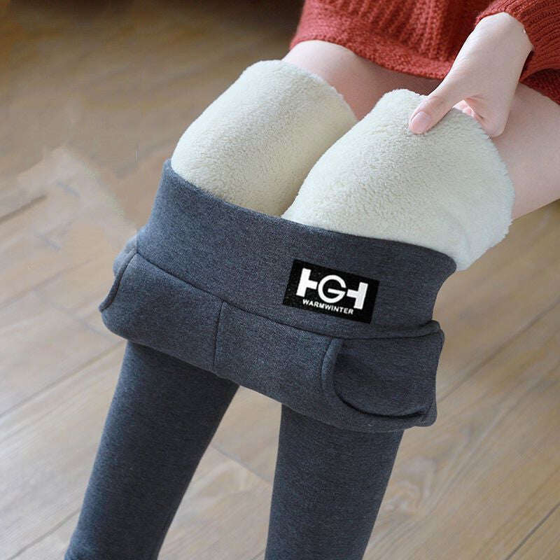 🔥Calças térmicas de caxemira skinny femininas da moda